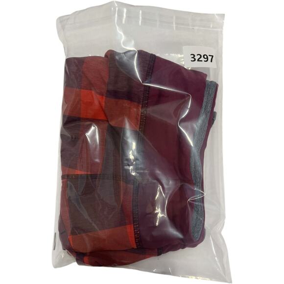 Lululemon Run Speed Short Womens 8 Red Burgundy Buffalo Plaid Active Athletic - Picture 13 of 13